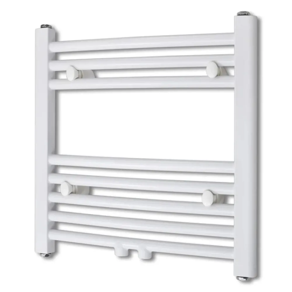 vidaXL Sèche-Serviettes Chauffage Central Incurvé 480x480mm + Connecteurs