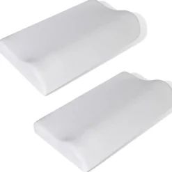 vidaXL Set de 2 oreillers ergonomiques en mousse à mémoire de forme