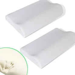 vidaXL Set de 2 oreillers ergonomiques en mousse à mémoire de forme