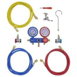 vidaXL Set manifold 2 voies avec mallette