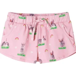 vidaXL Short pour enfants avec cordon de serrage rose clair 128