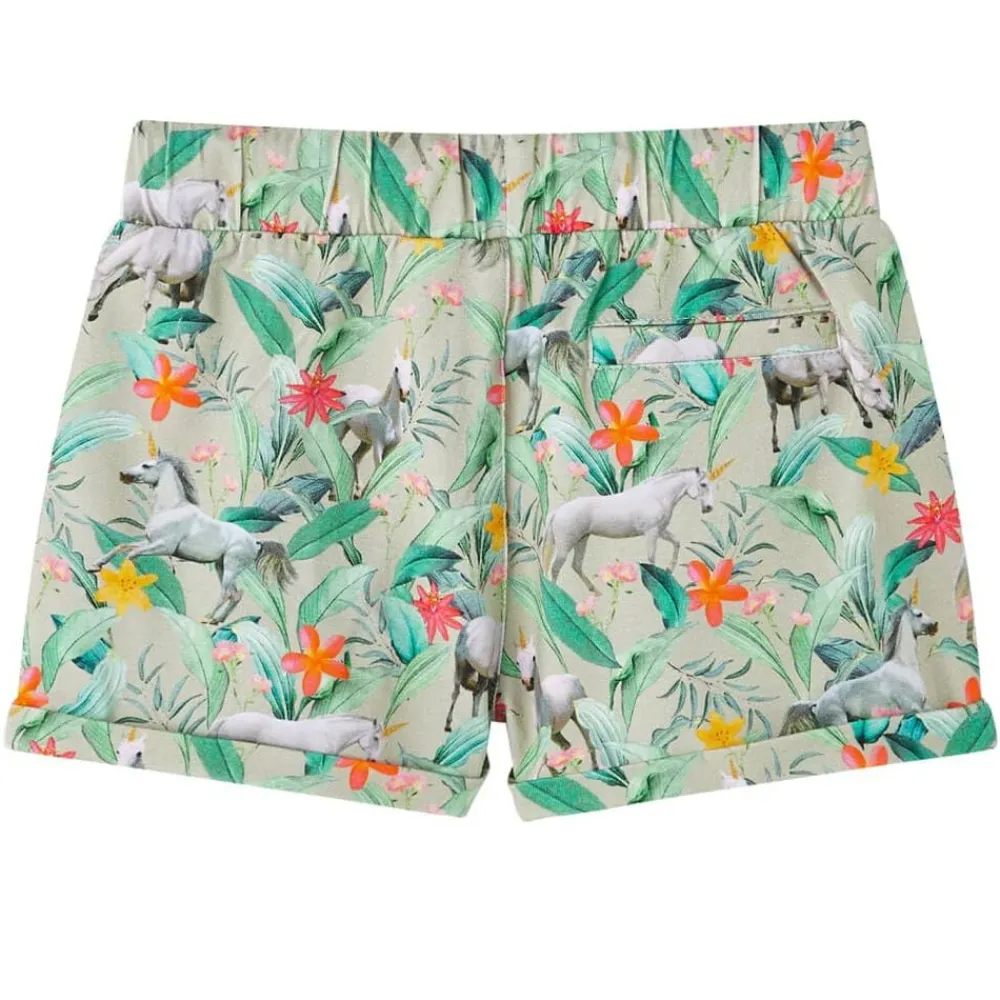 vidaXL Short pour enfants avec cordon de serrage kaki clair 116