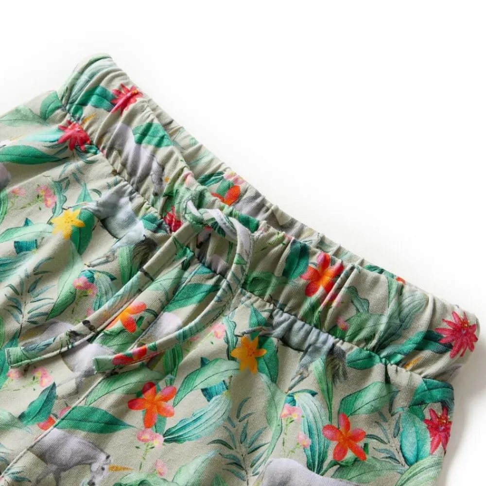 vidaXL Short pour enfants avec cordon de serrage kaki clair 116
