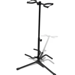Arts & Loisirs-vidaXL Stand de double guitare pliable