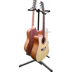 Arts & Loisirs-vidaXL Stand de double guitare pliable