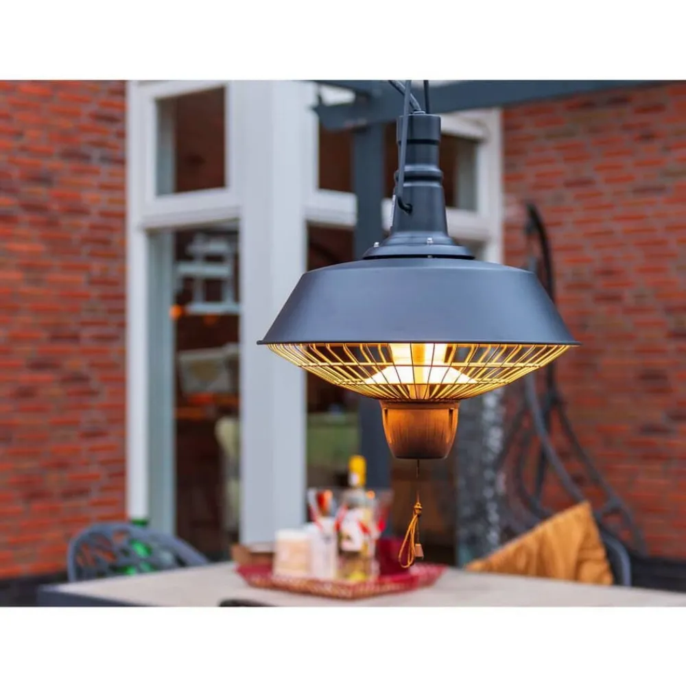 Appareils Électroménagers-vidaXL Sunred Chauffage suspendu Indus 2100 W Halogène Noir RSH16