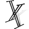 vidaXL Support de clavier réglable double barre en X