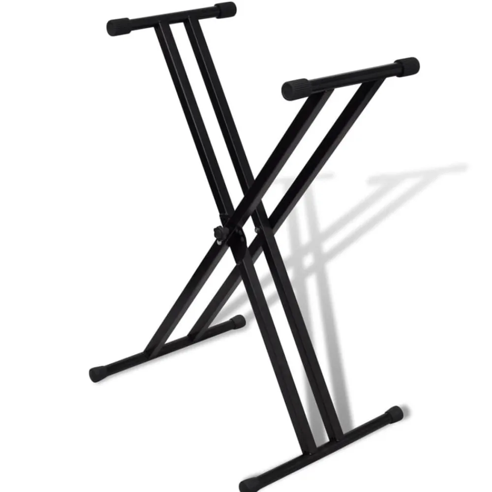 vidaXL Support de clavier réglable double barre en X