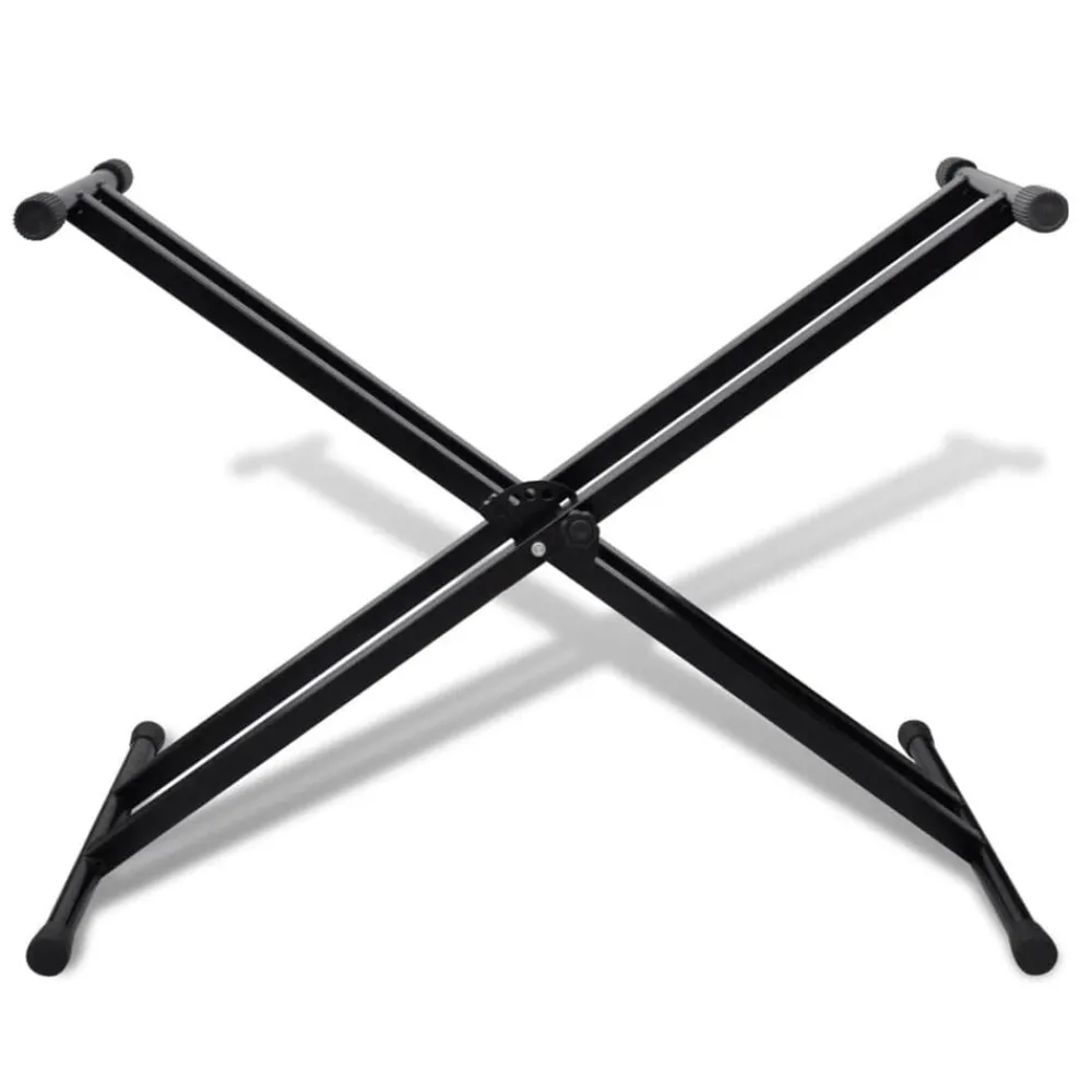 vidaXL Support de clavier réglable double barre en X