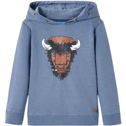Vêtements & Accessoires-vidaXL Sweat à capuche pour enfants bleu mélange 104
