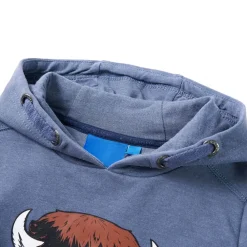 Vêtements & Accessoires-vidaXL Sweat à capuche pour enfants bleu mélange 104