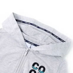 Vêtements & Accessoires-vidaXL Sweatshirt à capuche avec fermeture éclair pour enfants 92 Gris