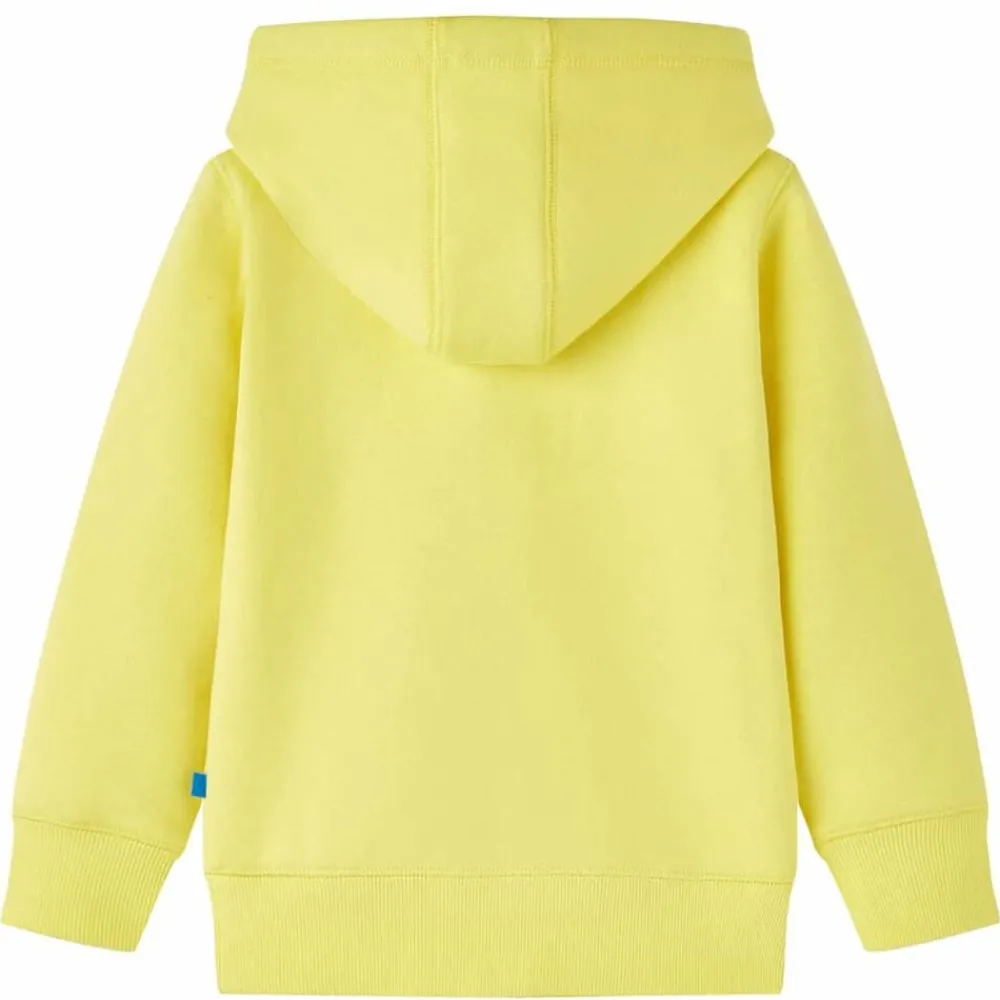 Vêtements & Accessoires-vidaXL Sweat-shirt à capuche et fermeture éclair pour enfants jaune clair 92