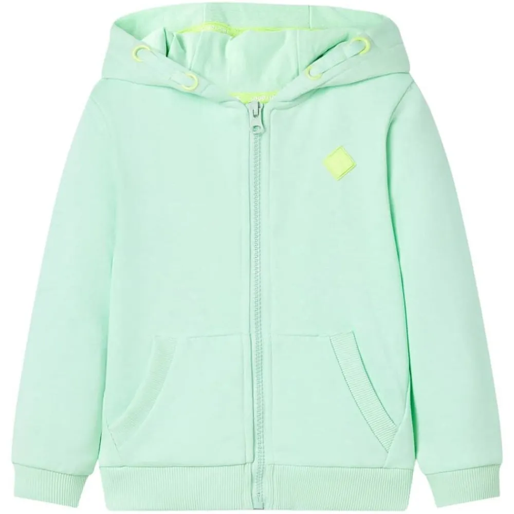 vidaXL Sweat-shirt à capuche et fermeture éclair pour enfants vif 92