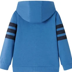 Vêtements & Accessoires-vidaXL Sweatshirt à capuche fermeture éclair enfants bleu 104