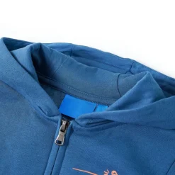 Vêtements & Accessoires-vidaXL Sweatshirt à capuche fermeture éclair enfants bleu 104