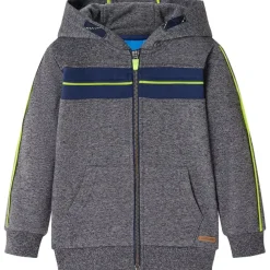 vidaXL Sweat-shirt à capuche fermeture éclair enfants gris mélangé 92