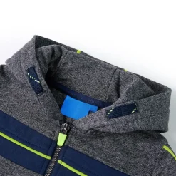 vidaXL Sweat-shirt à capuche fermeture éclair enfants gris mélangé 92