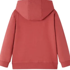Vêtements & Accessoires-vidaXL Sweatshirt à capuche pour enfants rouge brûlé 104
