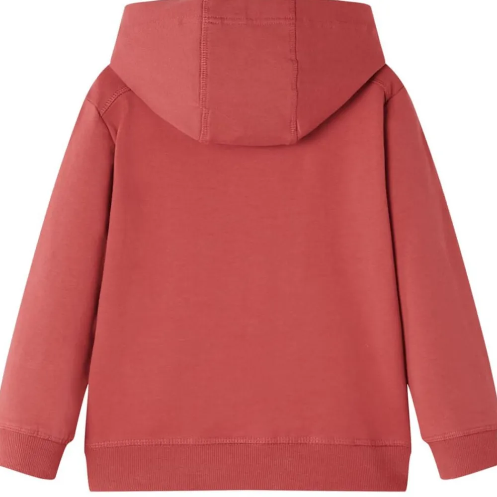 Vêtements & Accessoires-vidaXL Sweatshirt à capuche pour enfants rouge brûlé 104