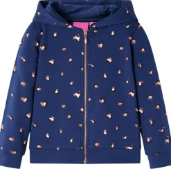 vidaXL Sweatshirt à capuche pour enfants bleu marine 92