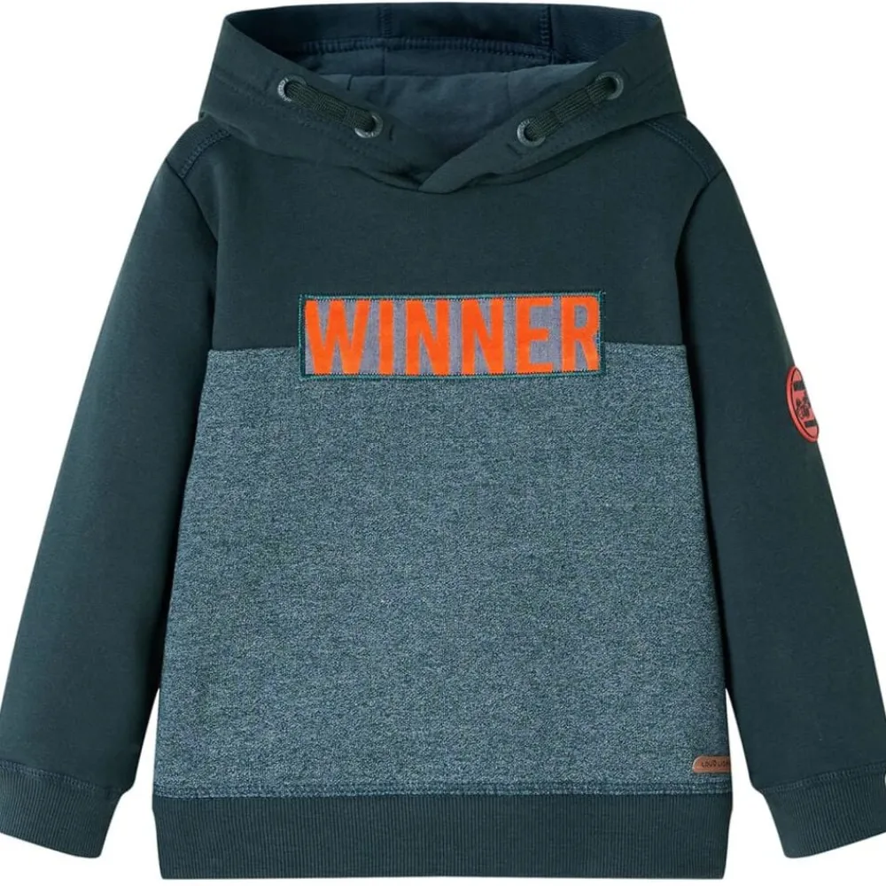 Vêtements & Accessoires-vidaXL Sweatshirt à capuche pour enfants vert foncé 92