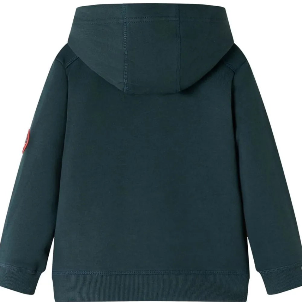 Vêtements & Accessoires-vidaXL Sweatshirt à capuche pour enfants vert foncé 92
