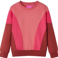 Vêtements & Accessoires-vidaXL Sweat-shirt enfants bloc de couleurs rose et henné 92