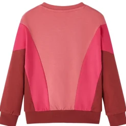 Vêtements & Accessoires-vidaXL Sweat-shirt enfants bloc de couleurs rose et henné 92