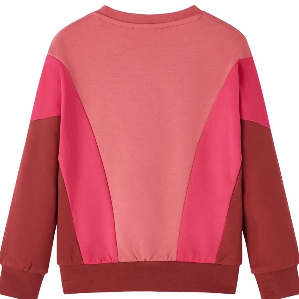 Vêtements & Accessoires-vidaXL Sweat-shirt enfants bloc de couleurs rose et henné 92