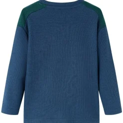 vidaXL Sweatshirt gaufré pour enfants bleu marine 104