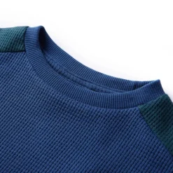 vidaXL Sweatshirt gaufré pour enfants bleu marine 104