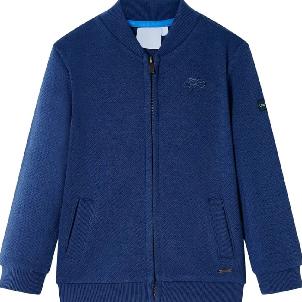 vidaXL Sweatshirt pour enfants avec fermeture éclair bleu marine 92