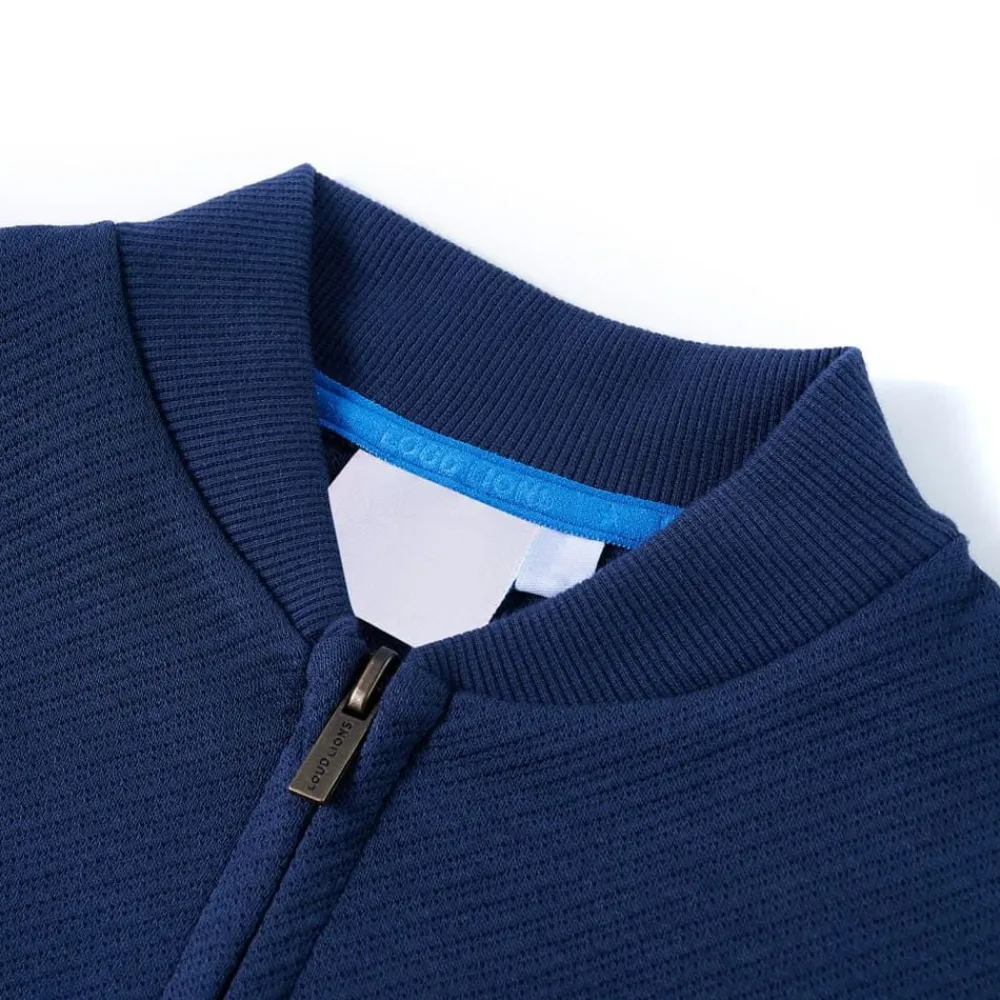 vidaXL Sweatshirt pour enfants avec fermeture éclair bleu marine 92