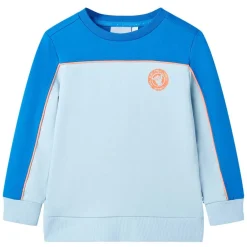 vidaXL Sweatshirt pour enfants bleu vif et bleu clair 104