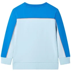 vidaXL Sweatshirt pour enfants bleu vif et bleu clair 104