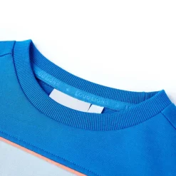 vidaXL Sweatshirt pour enfants bleu vif et bleu clair 104