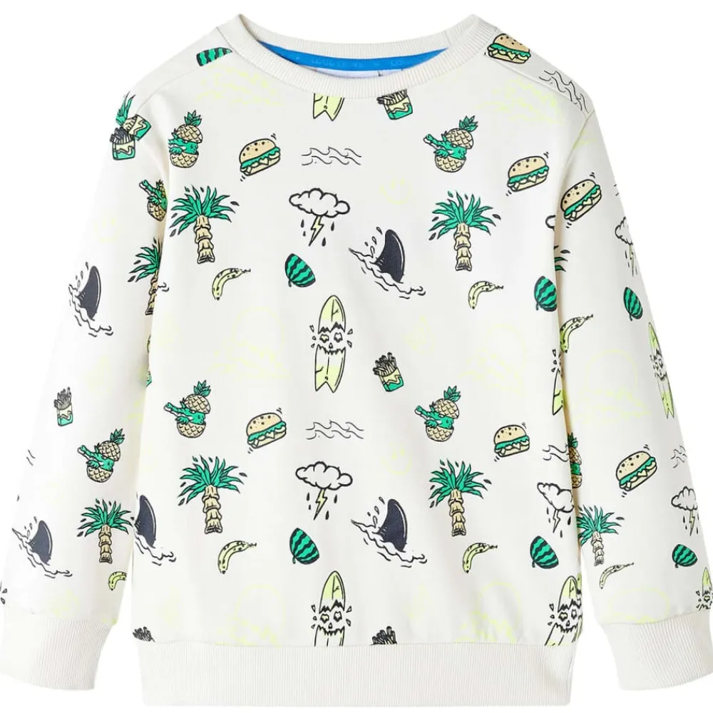 Vêtements & Accessoires-vidaXL Sweat-shirt pour enfants écru doux 104