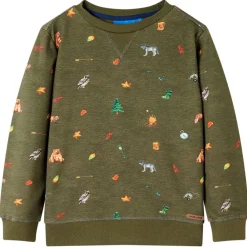 vidaXL Sweatshirt pour enfants kaki 92