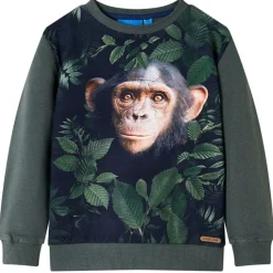 Vêtements & Accessoires-vidaXL Sweatshirt pour enfants 104 Kaki foncé