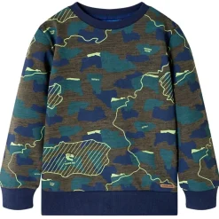 Vêtements & Accessoires-vidaXL Sweatshirt pour enfants kaki foncé 128