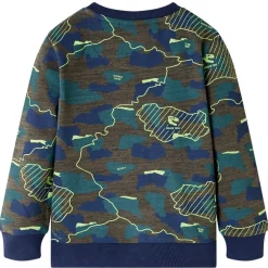 Vêtements & Accessoires-vidaXL Sweatshirt pour enfants kaki foncé 128