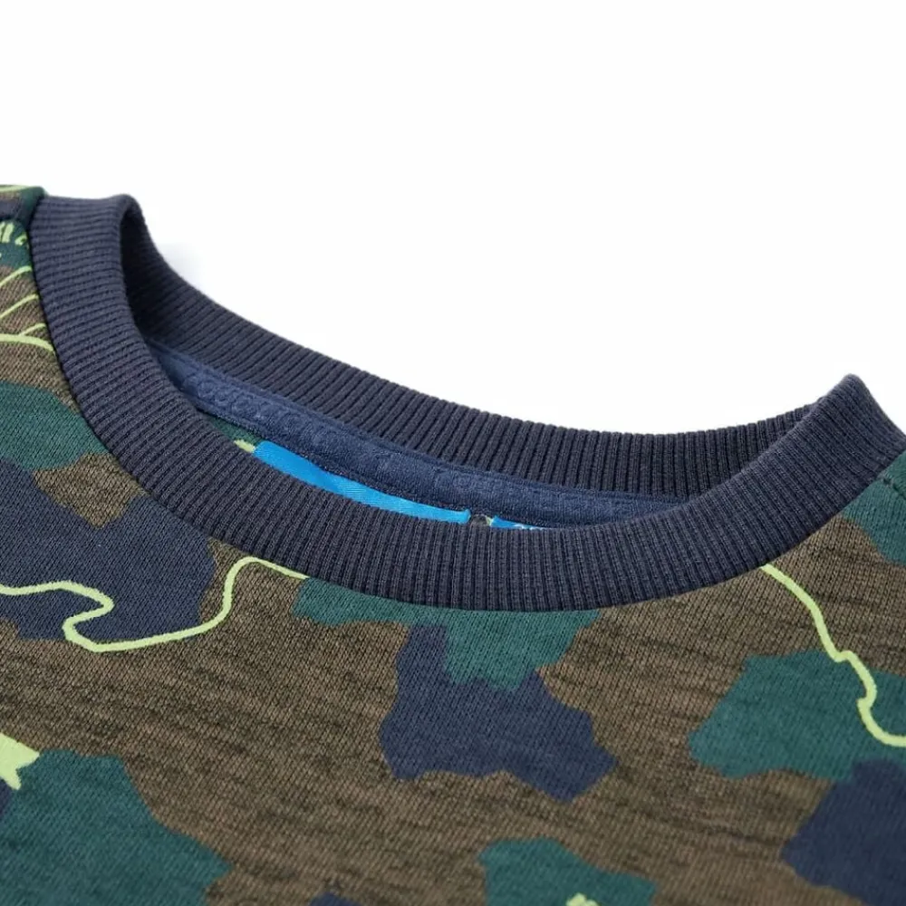 Vêtements & Accessoires-vidaXL Sweatshirt pour enfants kaki foncé 128