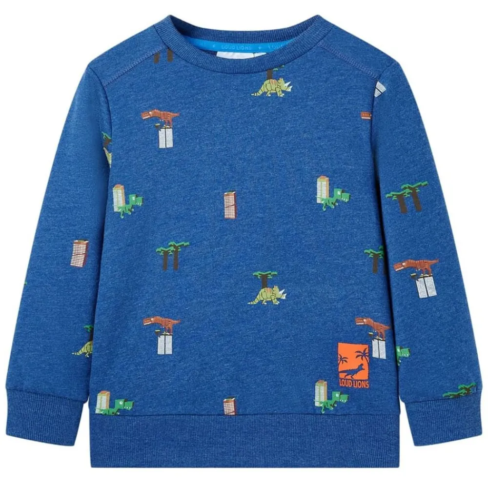 Vêtements & Accessoires-vidaXL Sweatshirt pour enfants mélange bleu foncé 104