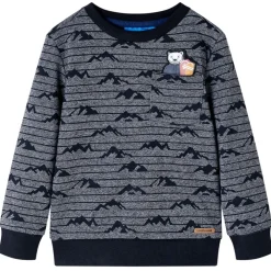 vidaXL Sweatshirt pour enfants mélange bleu marine 104