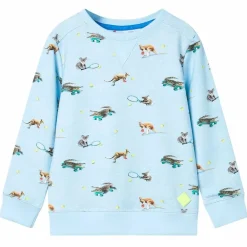 Vêtements & Accessoires-vidaXL Sweatshirt pour enfants mélange bleu clair 104