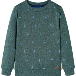 Vêtements & Accessoires-vidaXL Sweatshirt pour enfants vert foncé mélange 104