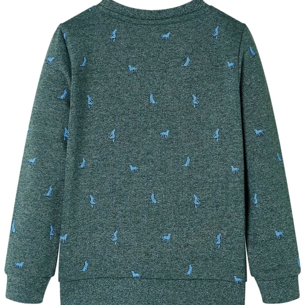 Vêtements & Accessoires-vidaXL Sweatshirt pour enfants vert foncé mélange 104