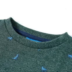 Vêtements & Accessoires-vidaXL Sweatshirt pour enfants vert foncé mélange 104