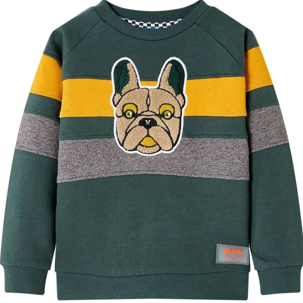 Vêtements & Accessoires-vidaXL Sweatshirt pour enfants vert foncé 104